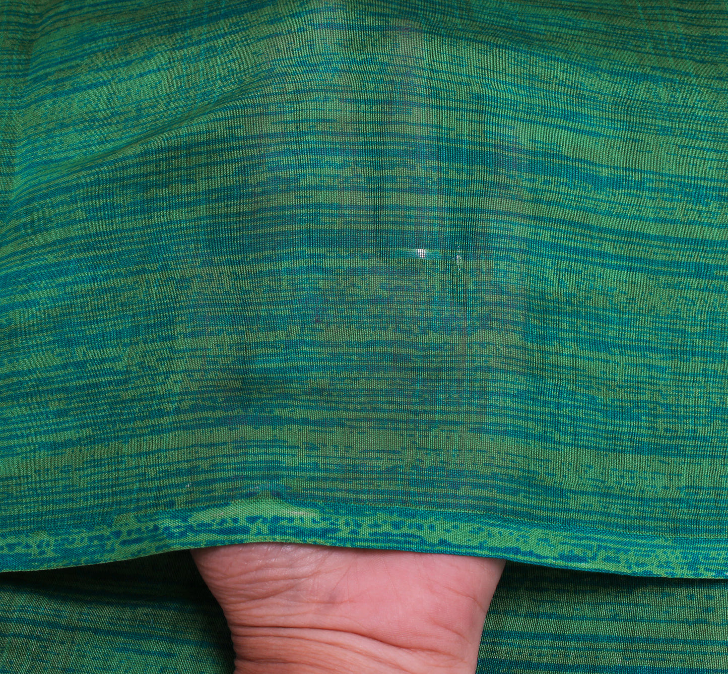 Sushila Vintage Green Indian Dupatta 100% Pure Silk Printed Long Stole Hijab