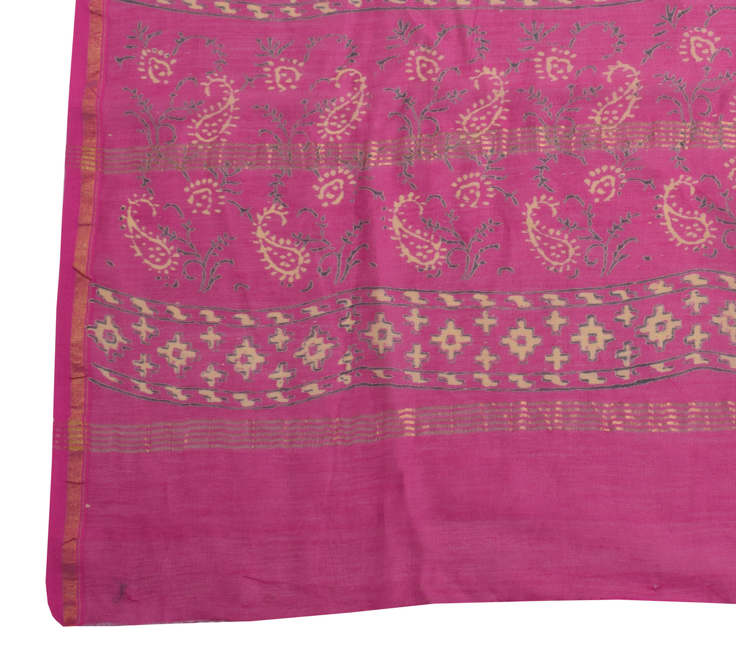 Sushila Vintage Indian Pink Dupatta 100% Pure Cotton Printed Long Stole Hijab
