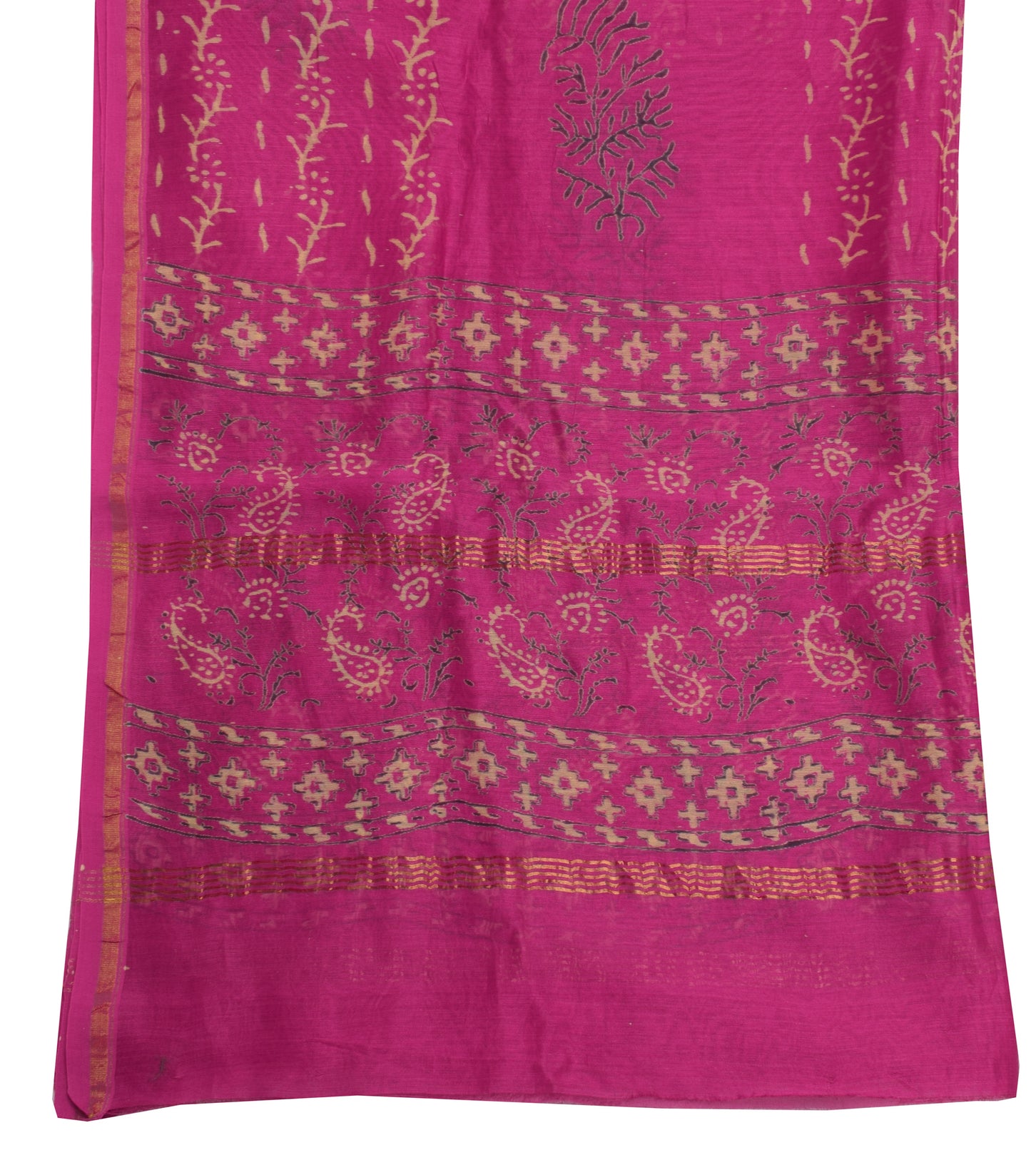 Sushila Vintage Indian Pink Dupatta 100% Pure Cotton Printed Long Stole Hijab