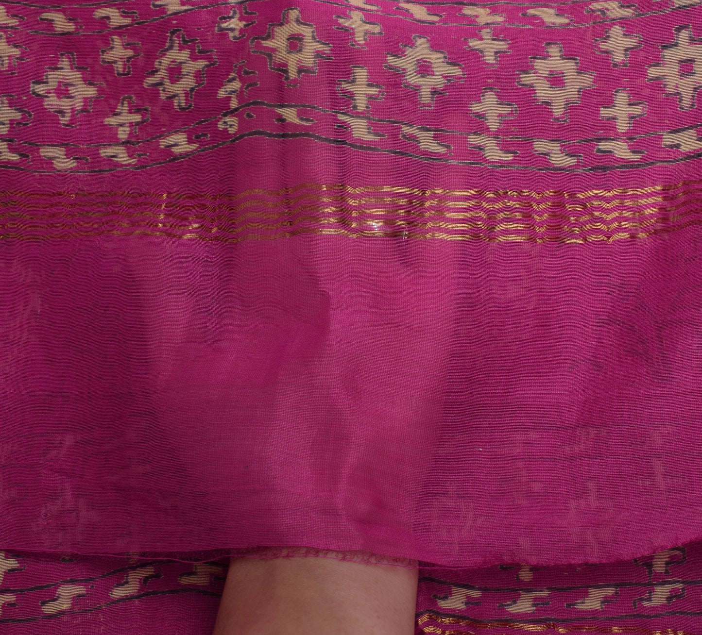 Sushila Vintage Indian Pink Dupatta 100% Pure Cotton Printed Long Stole Hijab