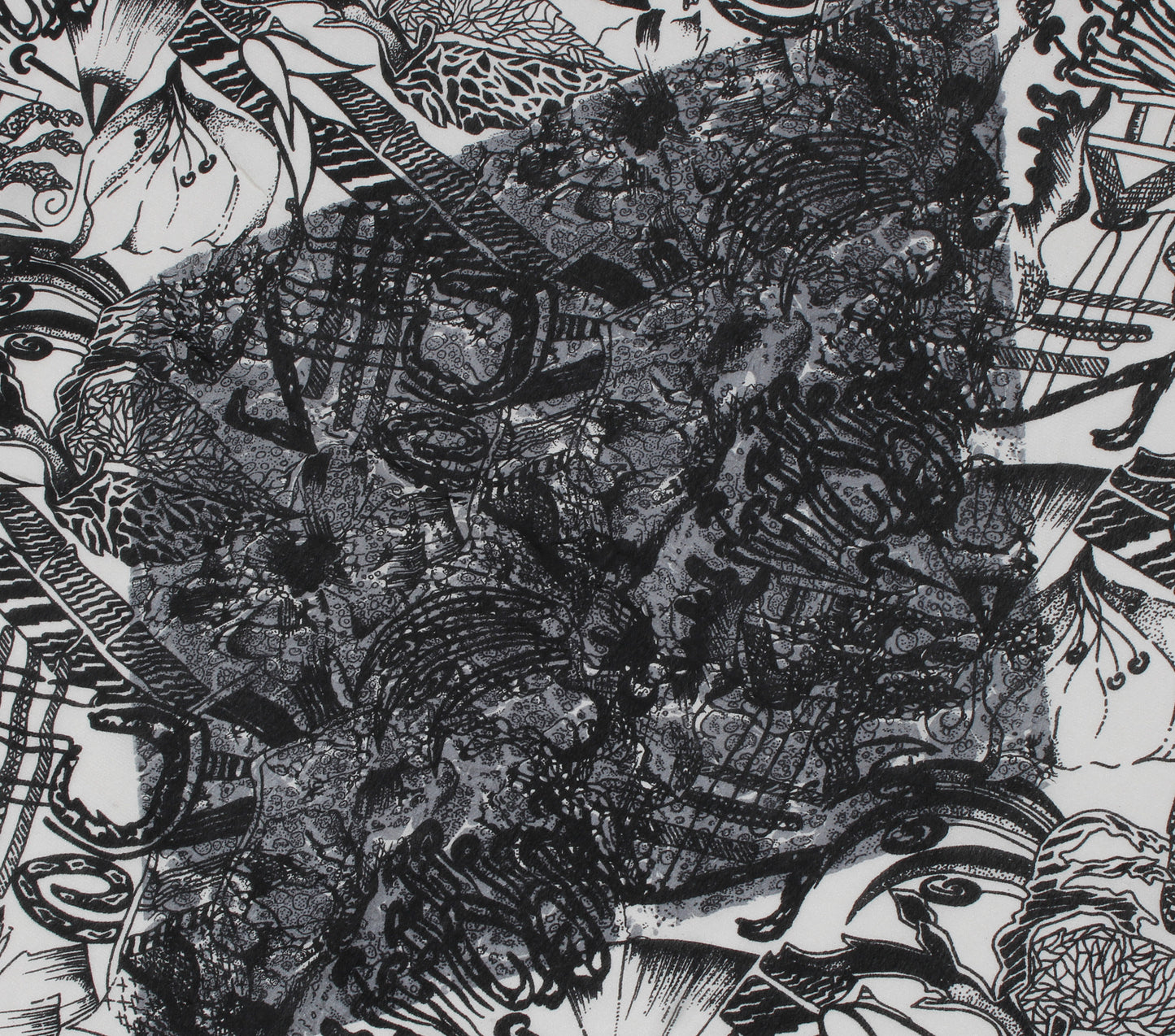 Sushila Vintage White Dupatta Pure Georgette Silk Printed Long Stole Veil