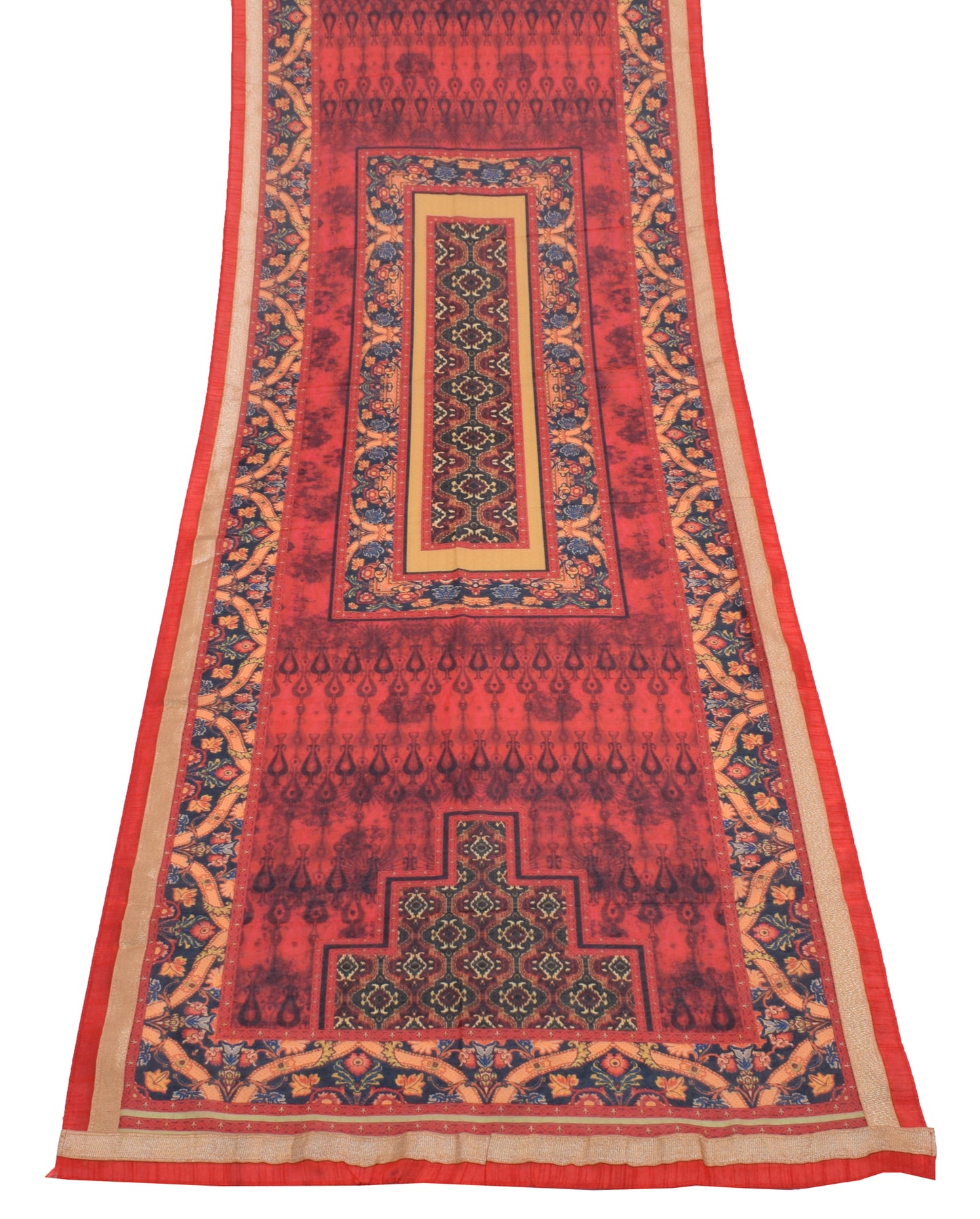 Sushila Vintage Indian Dupatta Blend Cotton Printed Long Stole Veil Scarves
