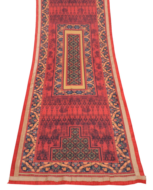Sushila Vintage Indian Dupatta Blend Cotton Printed Long Stole Veil Scarves