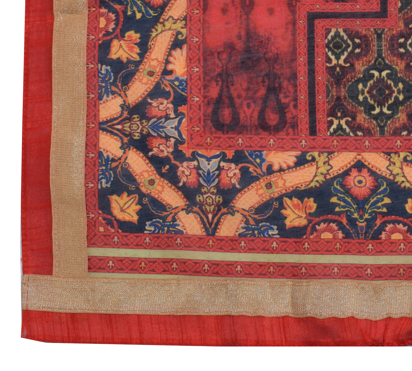 Sushila Vintage Indian Dupatta Blend Cotton Printed Long Stole Veil Scarves