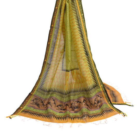 Sushila Vintage Indian Dupatta 100% Pure Cotton Printed Long Stole Hijab