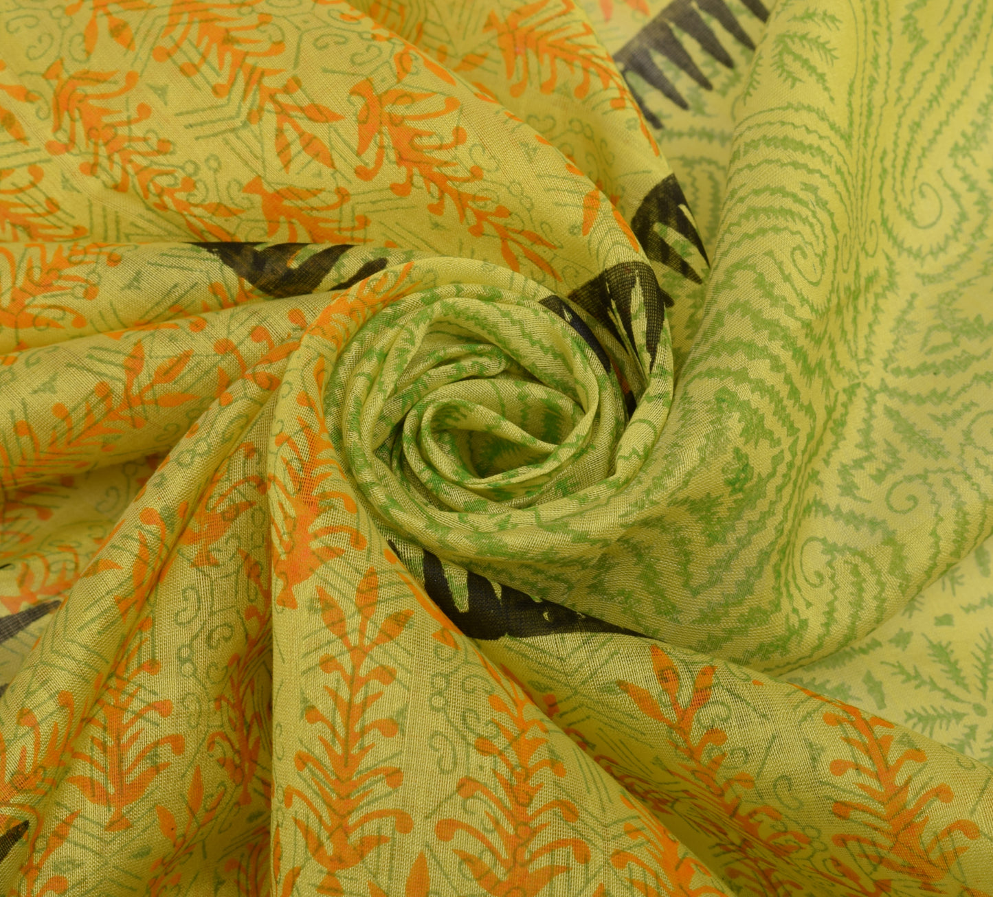Sushila Vintage Indian Dupatta 100% Pure Cotton Printed Long Stole Hijab