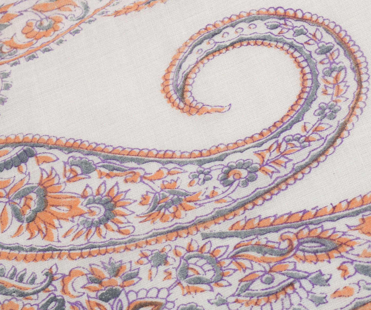 Sushila Vintage White Dupatta 100% Pure Cotton Printed Long Stole Hijab Scarves