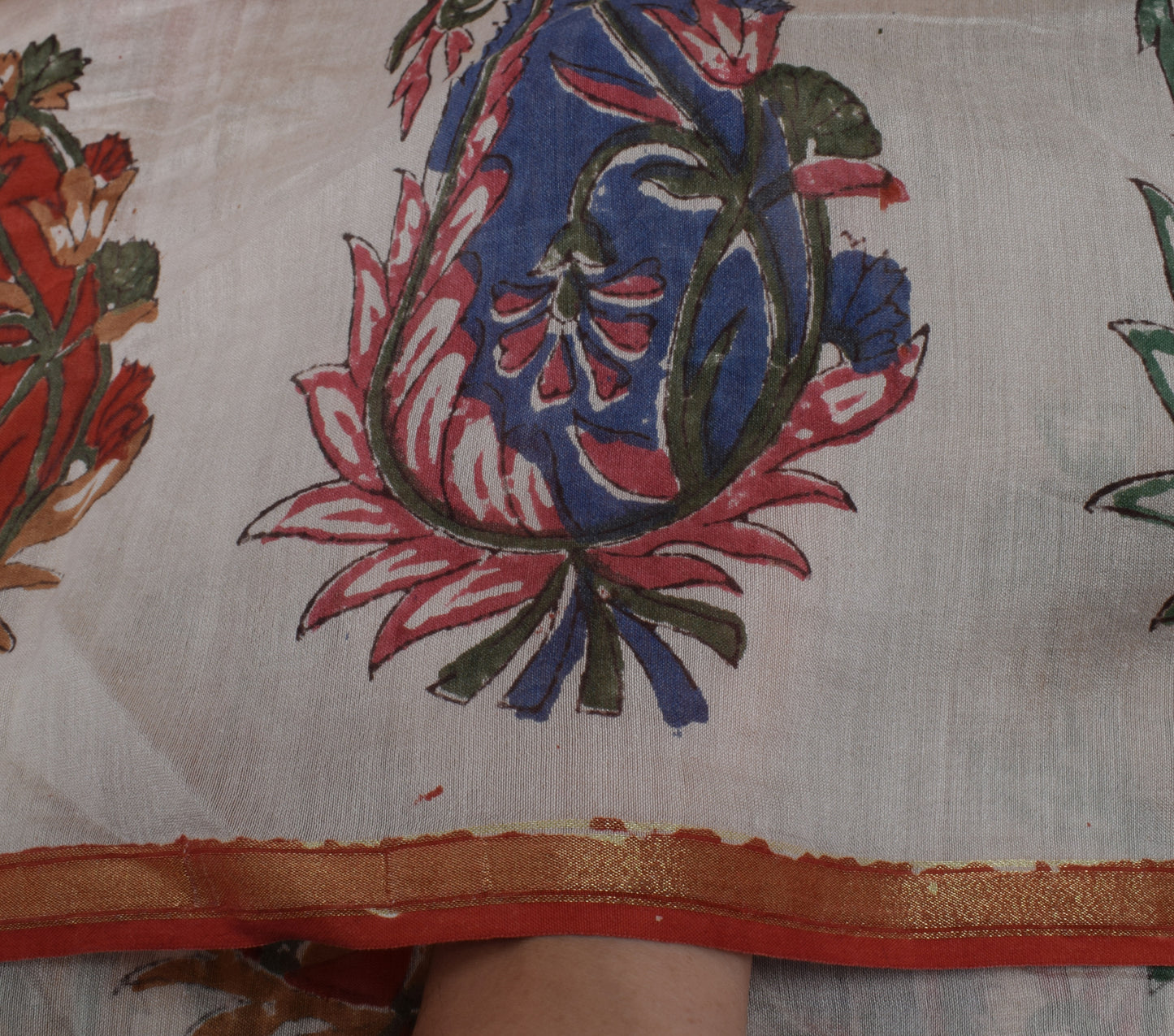 Sushila Vintage Indian Dupatta 100% Pure Cotton Printed Long Stole Veil Hijab