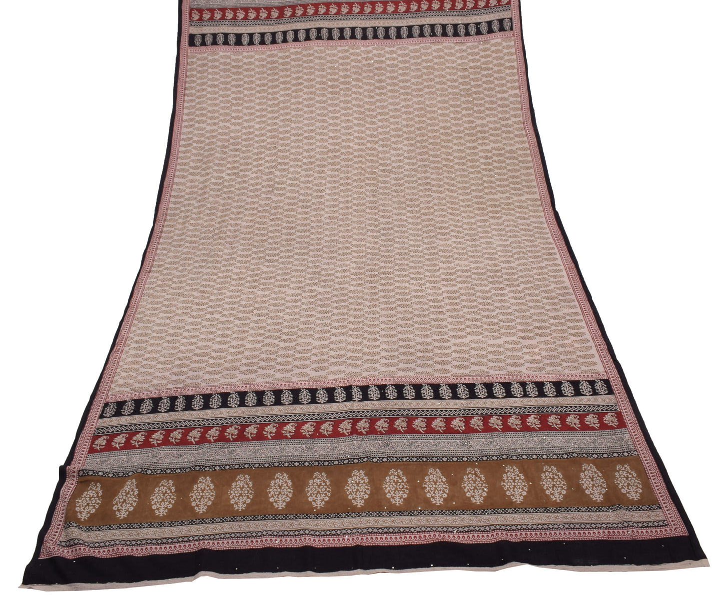 Sushila Vintage Indian Dupatta 100% Pure Cotton Printed Long Stole Veil Hijab