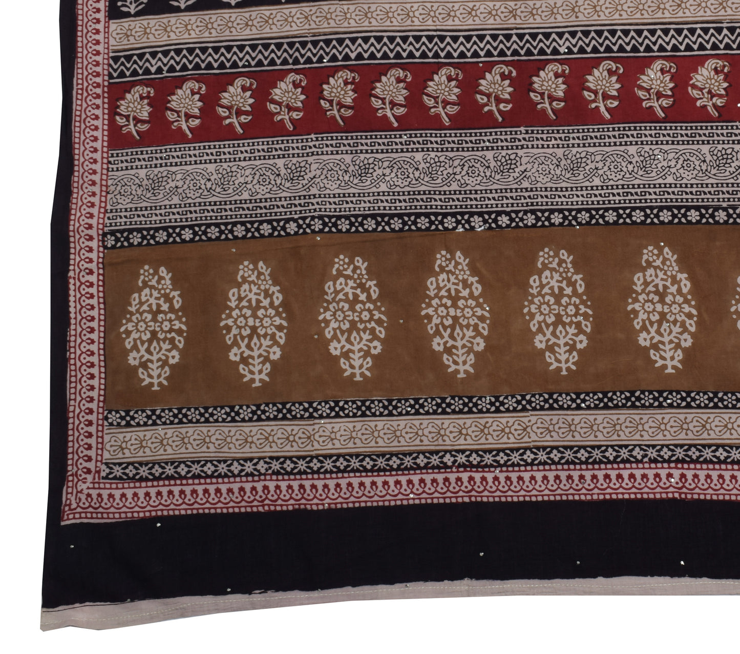 Sushila Vintage Indian Dupatta 100% Pure Cotton Printed Long Stole Veil Hijab
