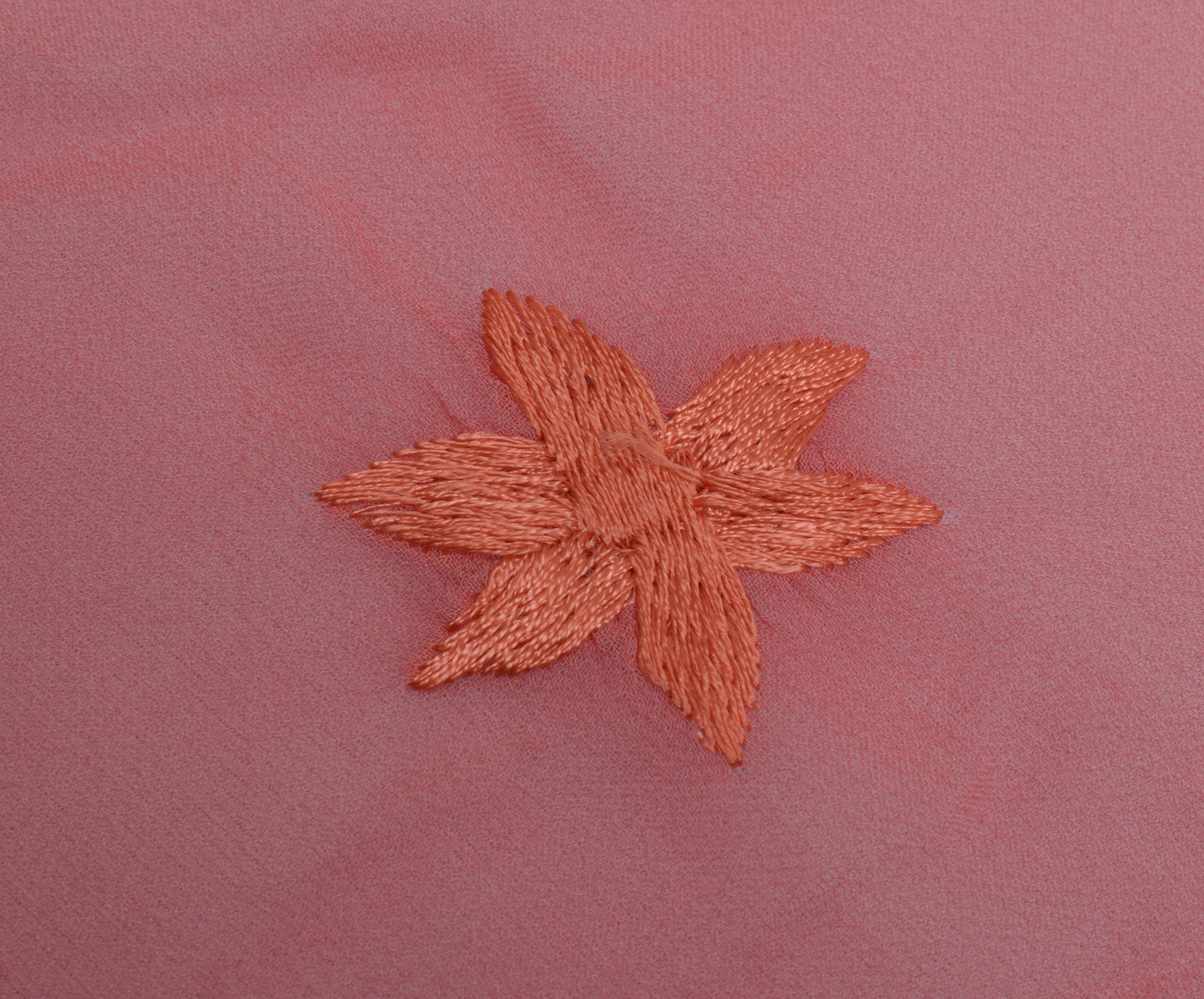 Sushila Vintage Peach Dupatta Pure Georgette  Embroidered Long Stole Veil Hijab