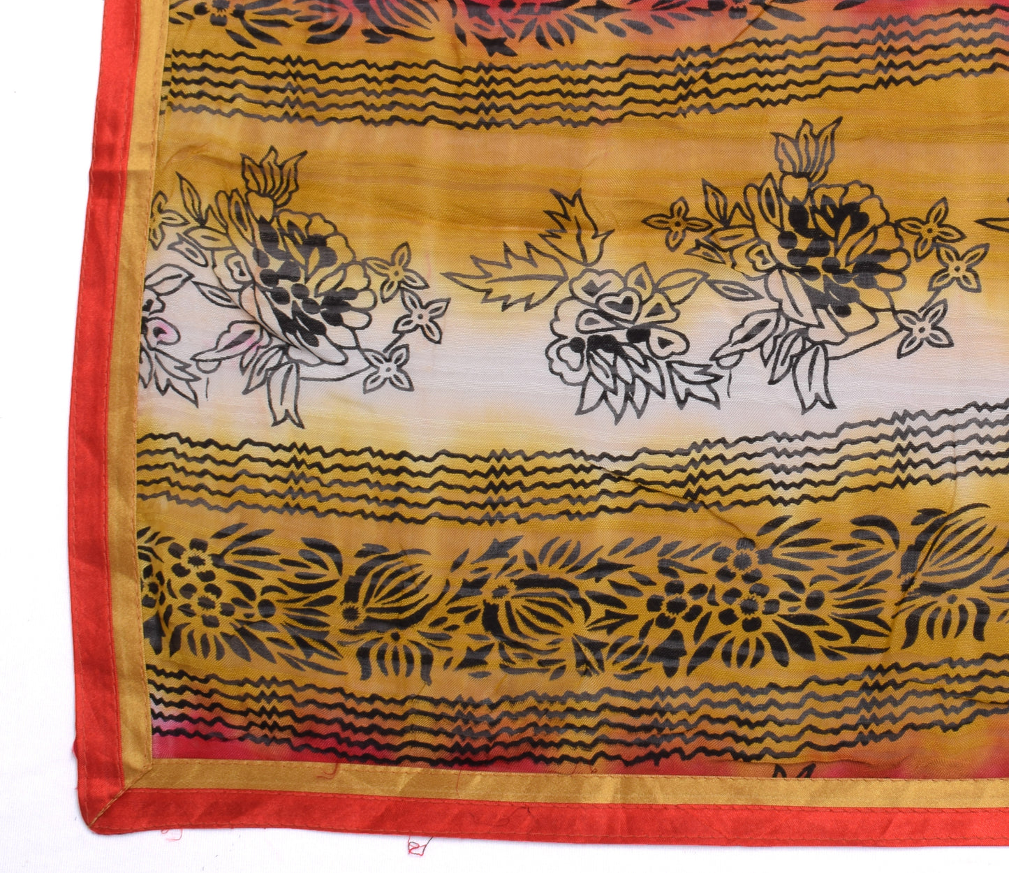 Sushila Vintage Indian Dupatta Pure Cotton Printed Floral Long Stole Veil Hijab