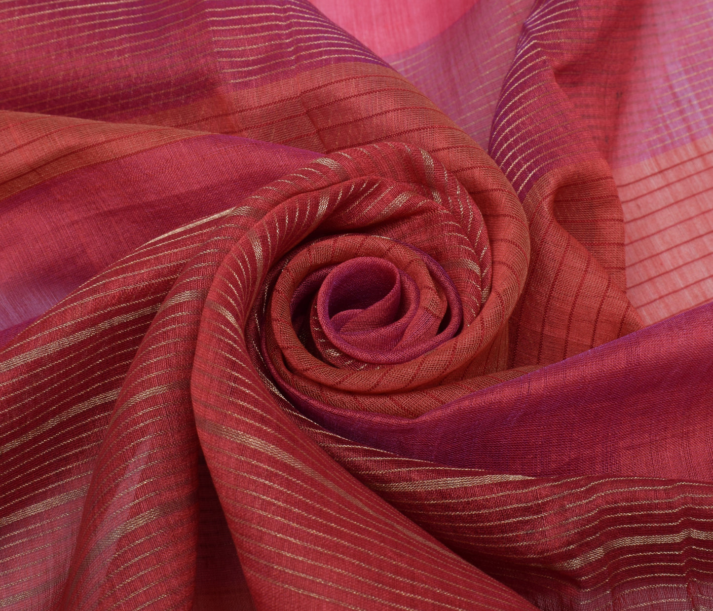 Sushila Vintage Indian Dupatta 100% Pure Silk Zari Woven Long Stole Veil Hijab