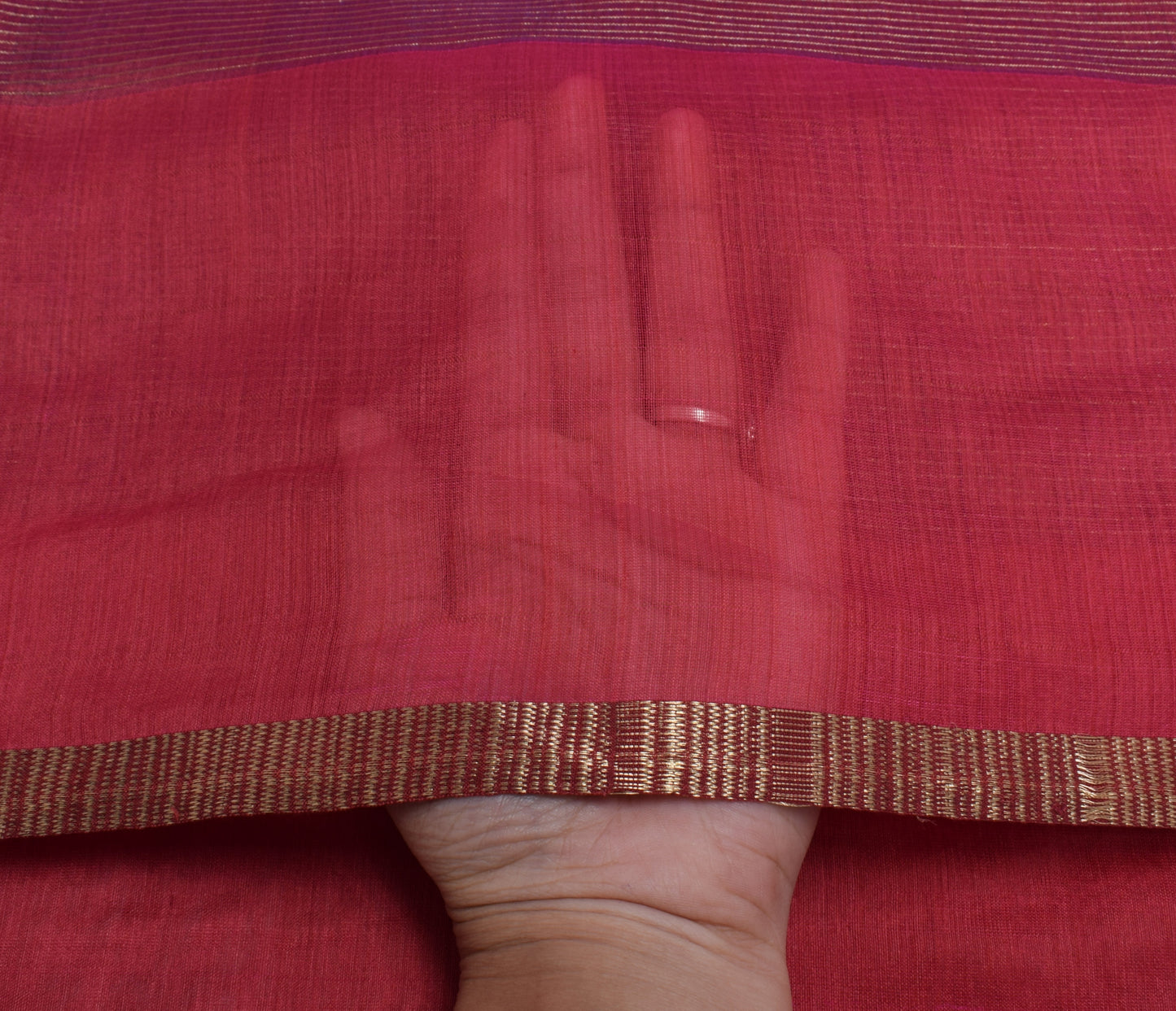 Sushila Vintage Indian Dupatta 100% Pure Silk Zari Woven Long Stole Veil Hijab