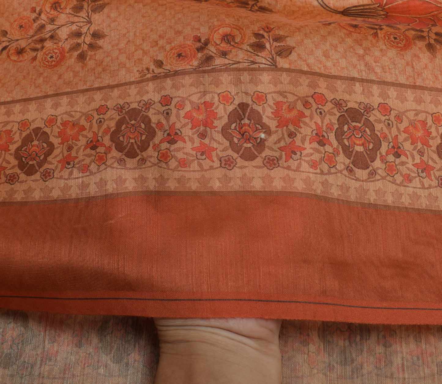 Sushila Vintage Indian Dupatta Blend Silk Printed Long Stole Wrap Scarves
