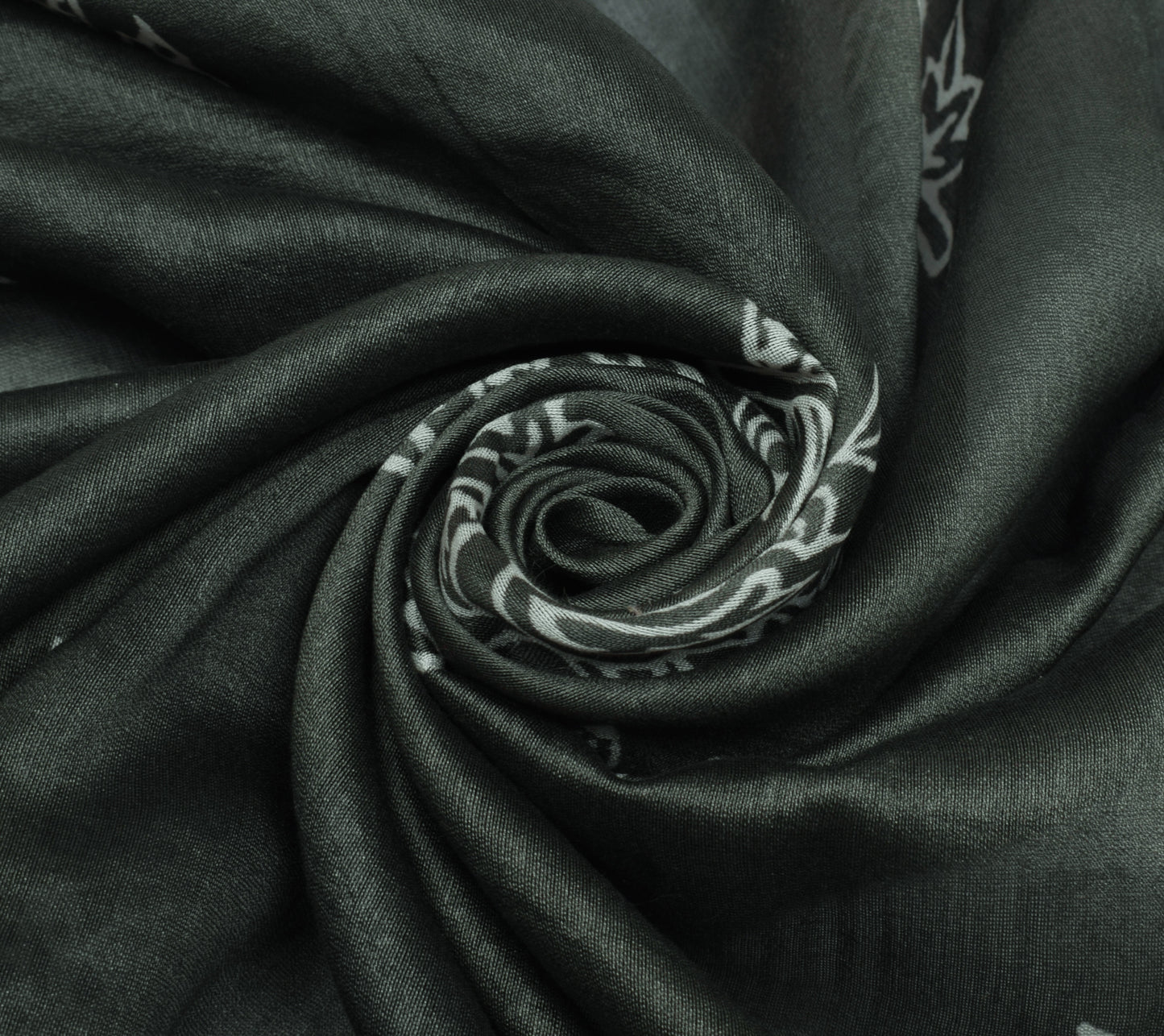 Sushila Vintage Indian Gray Dupatta 100% Pure Silk Printed Long Stole Hijab