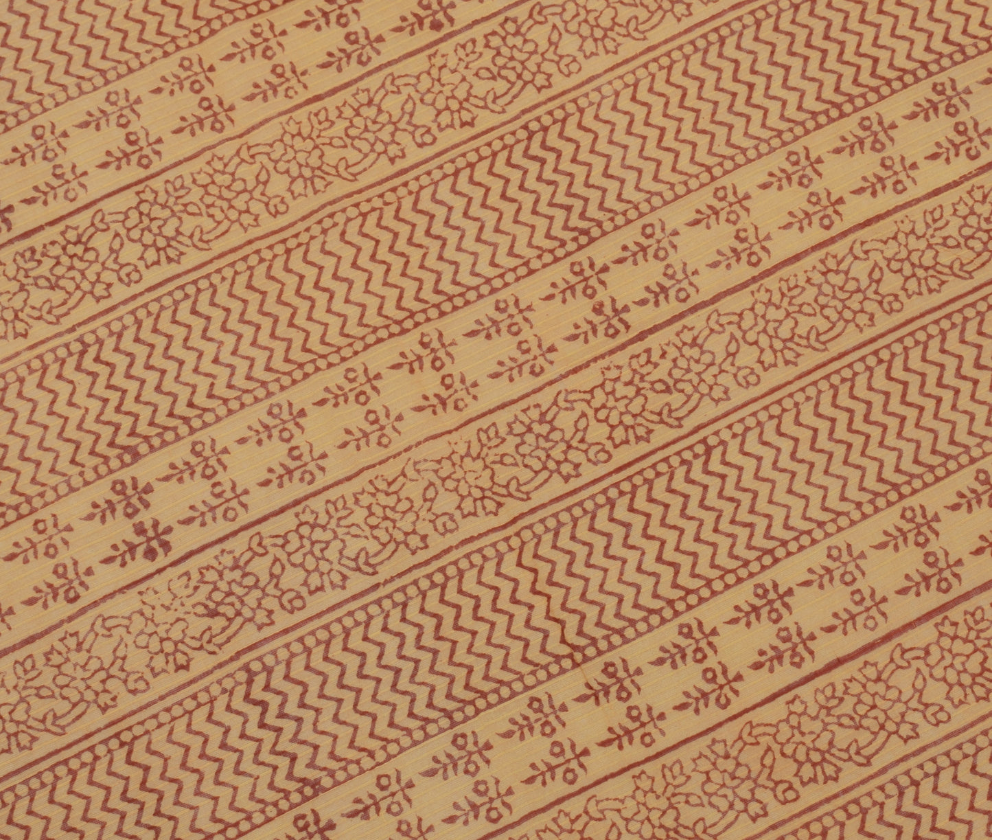 Sushila Vintage Cream Indian Dupatta 100% Pure Cotton Printed Long Stole Hijab