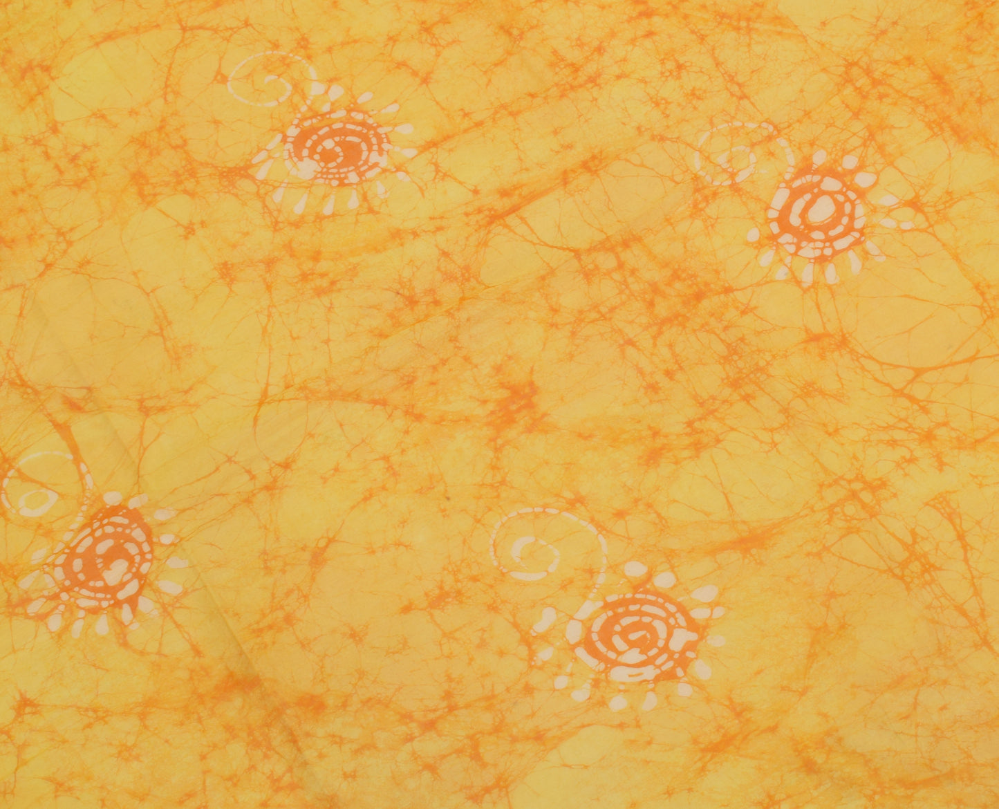 Sushila Vintage Yellow Dupatta 100% Pure Cotton Batik Printed Long Stole Veil