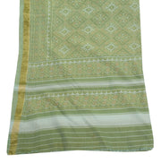 Sushila Vintage Green Dupatta 100% Pure Cotton Printed Long Stole Veil Scarves