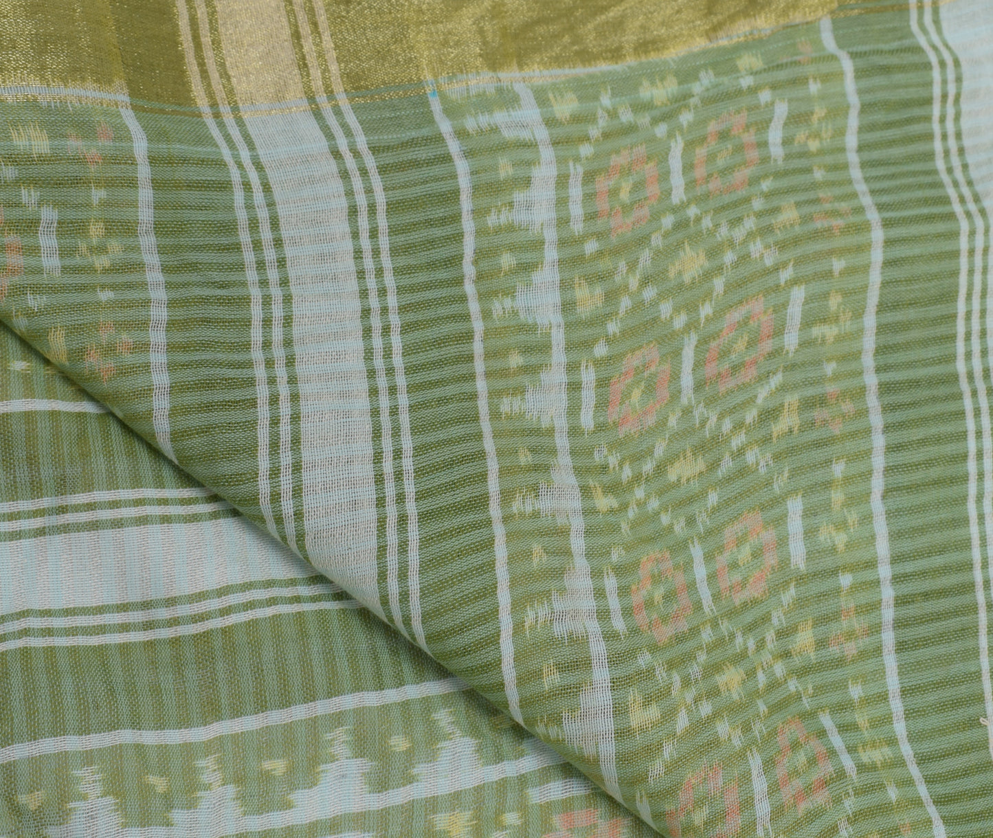 Sushila Vintage Green Dupatta 100% Pure Cotton Printed Long Stole Veil Scarves