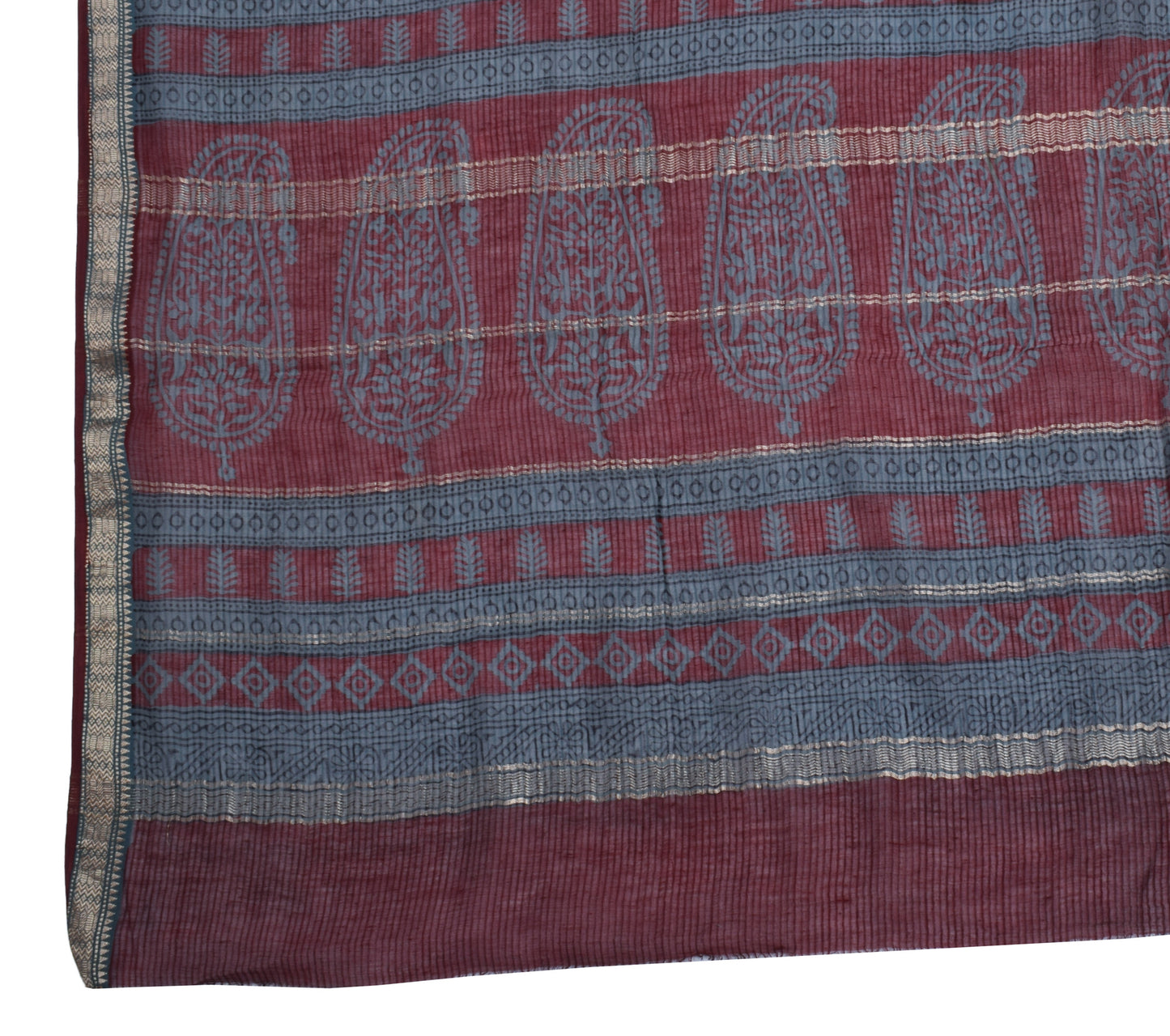 Sushila Vintage Indian Dupatta 100% Pure Cotton Printed Long Stole Veil Scarves