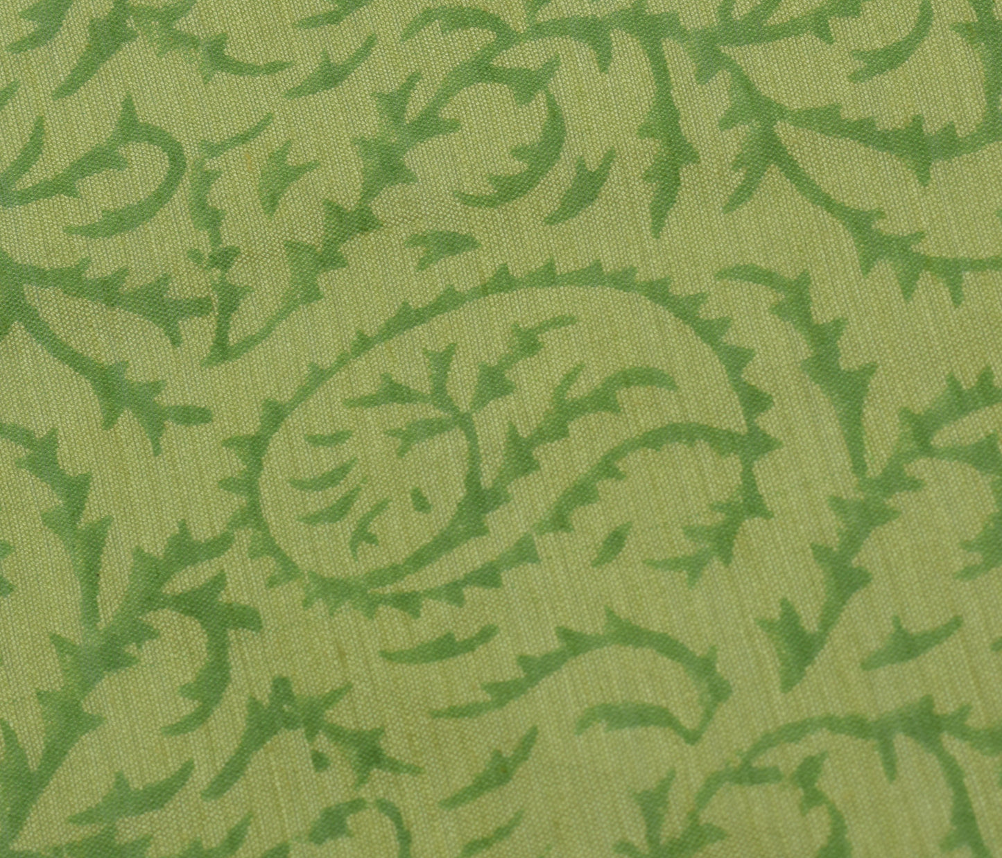 Sushila Vintage Green Dupatta Pure Cotton Hand Block Printed Long Stole Hijab