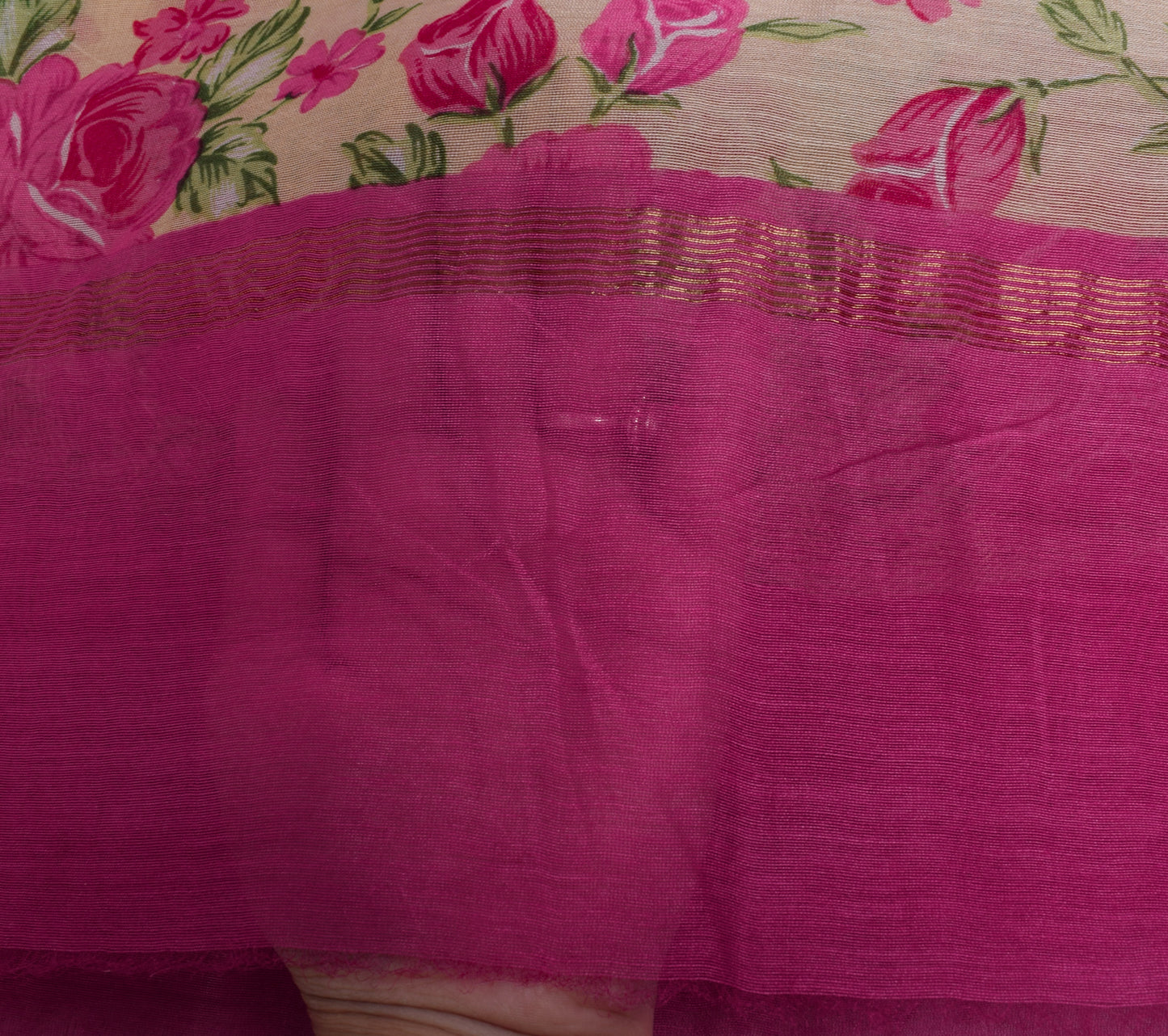 Sushila Vintage Dark Pink Dupatta 100% Pure Cotton Printed Long Stole Veil Hijab