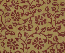 Sushila Vintage Brown Indian Dupatta Pure Cotton Hand Block Long Stole Veil Wrap