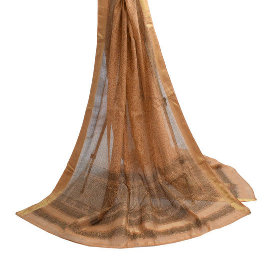 Sushila Vintage Indian Dupatta 100% Pure Cotton Printed Long Stole Veil Hijab