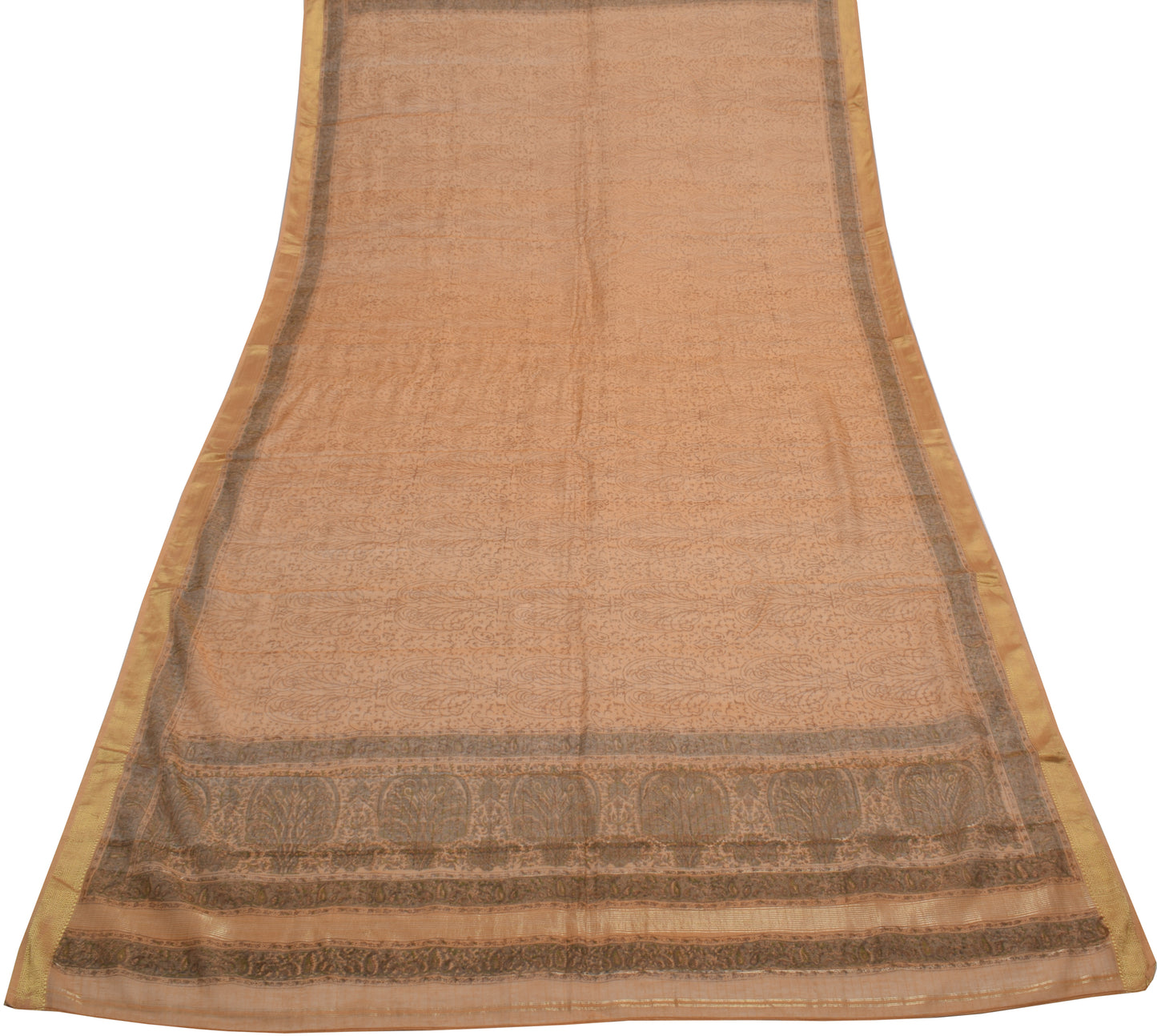 Sushila Vintage Indian Dupatta 100% Pure Cotton Printed Long Stole Veil Hijab