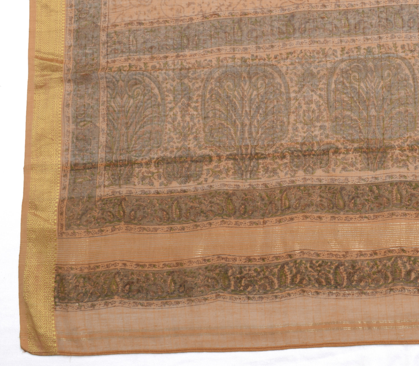 Sushila Vintage Indian Dupatta 100% Pure Cotton Printed Long Stole Veil Hijab