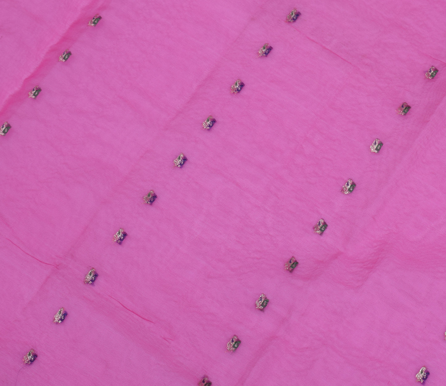 Sushila Vintage Pink Indian Dupatta Pure Tissue Silk Woven Long Stole Veil Wrap