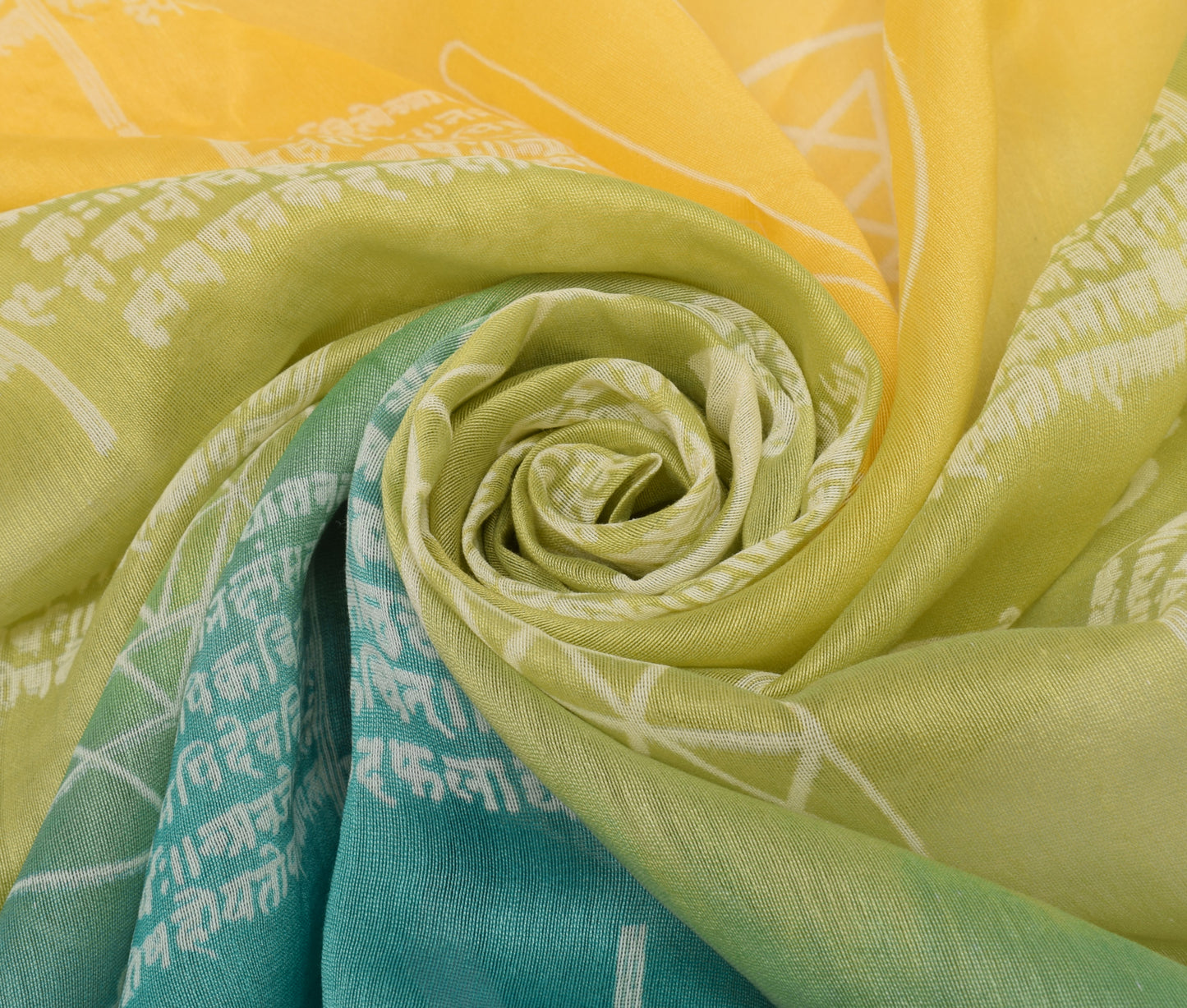 Sushila Vintage Indian Dupatta 100% Pure Silk Printed Long Stole Veil Scarves