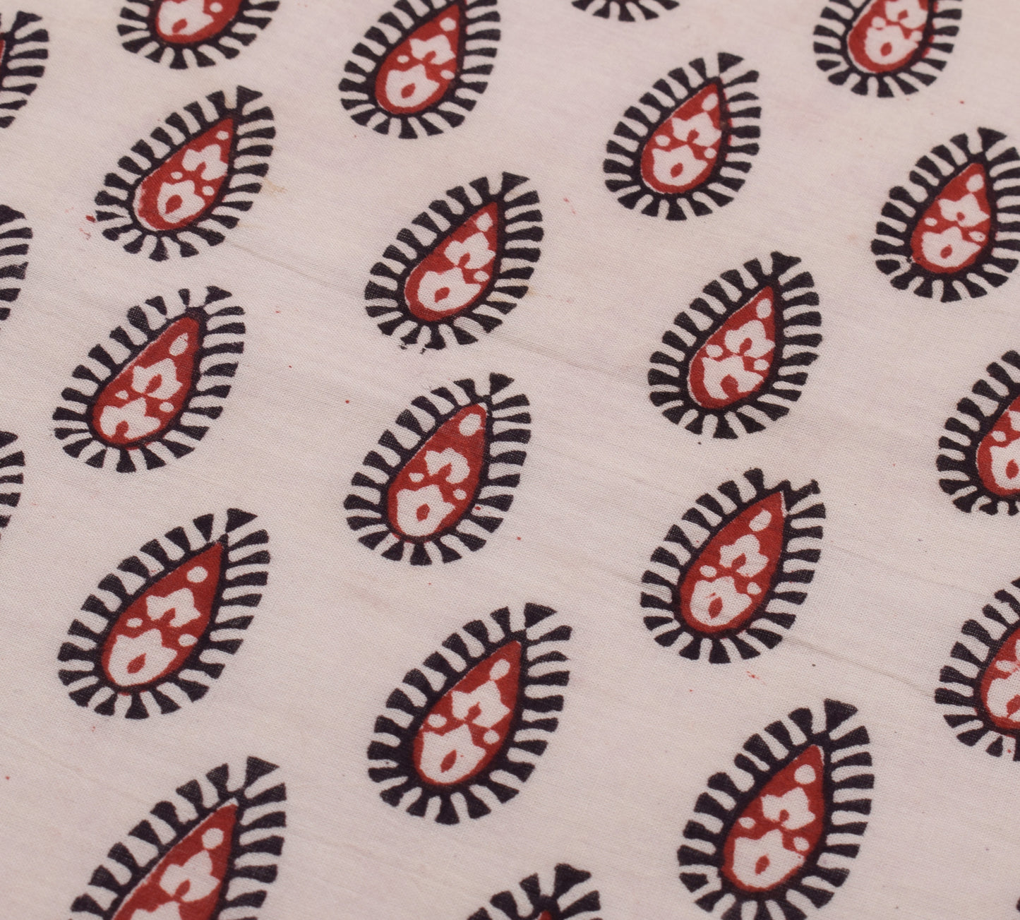 Sushila Vintage Cream Dupatta 100% Pure Cotton Hand Block Printed Long Stole
