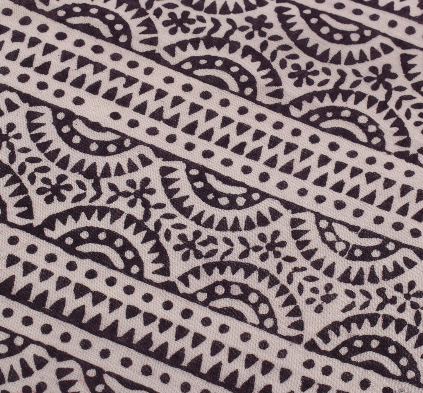 Sushila Vintage Cream Dupatta 100% Pure Cotton Hand Block Printed Long Stole