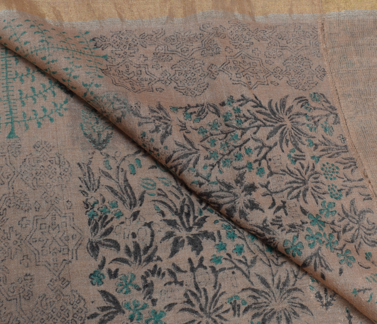 Sushila Vintage Indian Dupatta 100% Pure Silk Printed Long Stole Wrap Scarves