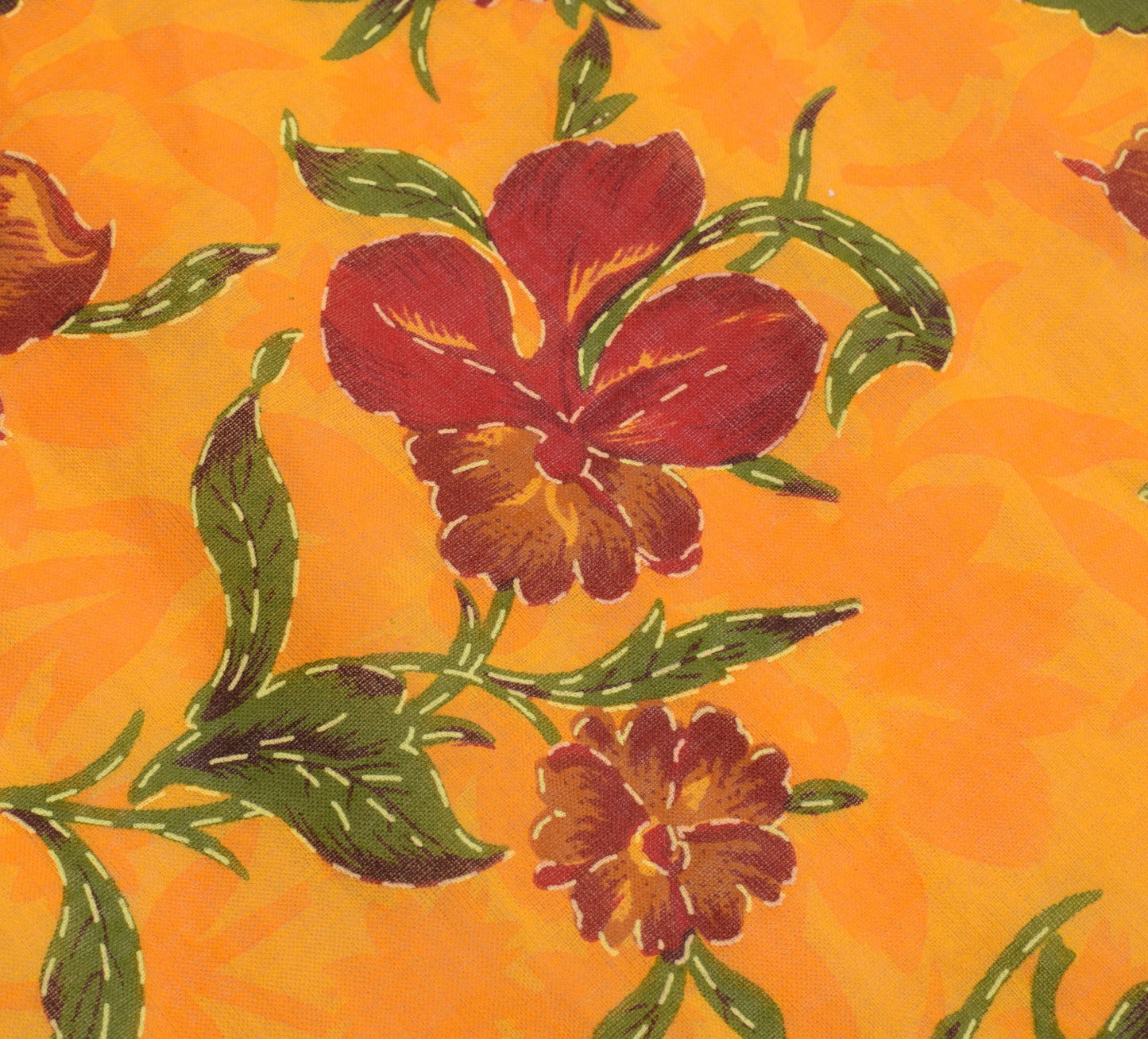 Sushila Vintage Indian Yellow Dupatta 100% Pure Cotton Printed Long Stole Hijab