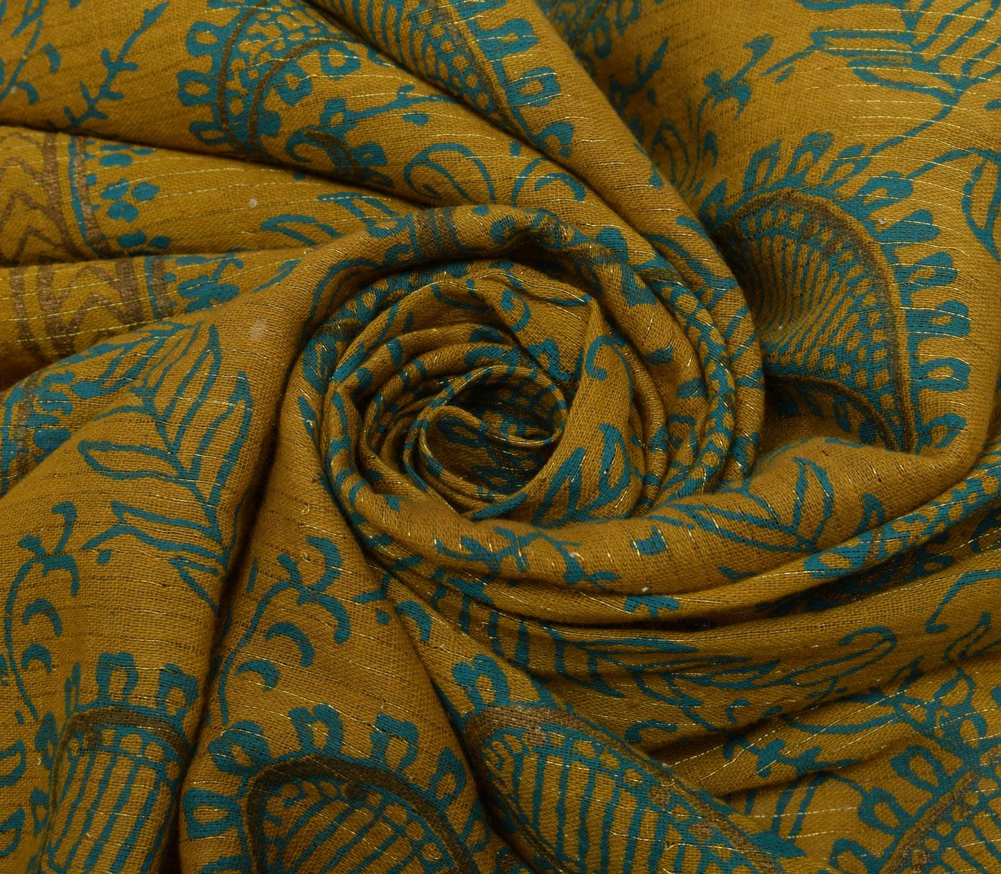 Sushila Vintage Indian Green Dupatta 100% Pure Cotton Paisley Long Stole Hijab