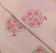 Sushila Vintage Pink Dupatta 100% Pure Cotton Printed Long Stole Hijab Scarves