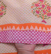 Sushila Vintage Pink Dupatta 100% Pure Cotton Printed Long Stole Hijab Scarves