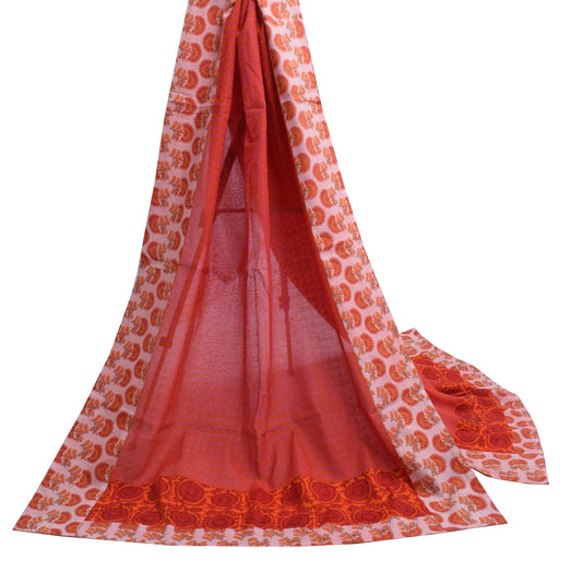 Sushila Vintage Indian Dupatta 100% Pure Cotton Printed Long Stole Hijab