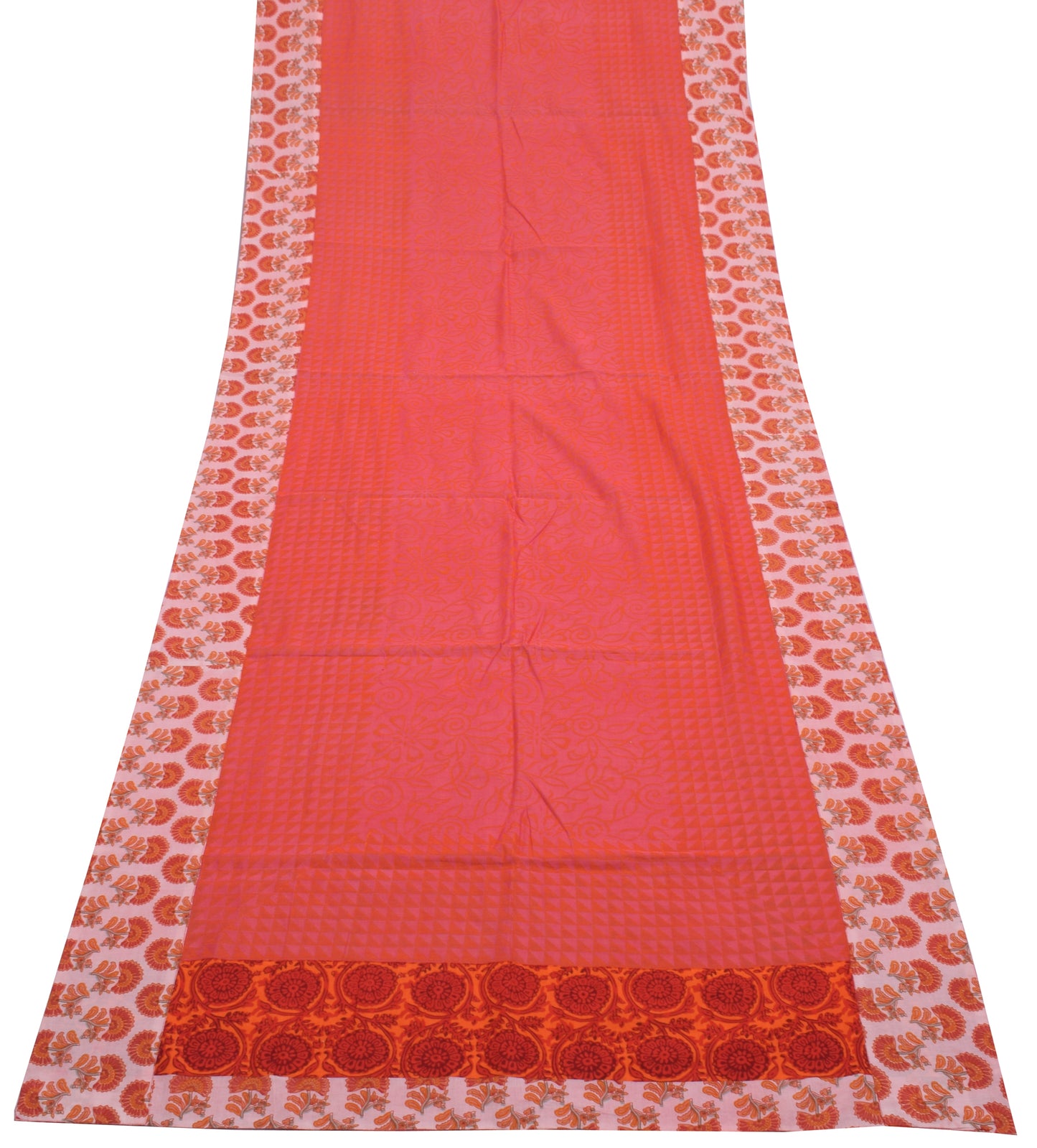 Sushila Vintage Indian Dupatta 100% Pure Cotton Printed Long Stole Hijab