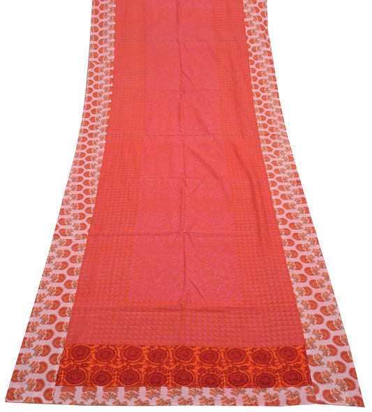 Sushila Vintage Indian Dupatta 100% Pure Cotton Printed Long Stole Hijab
