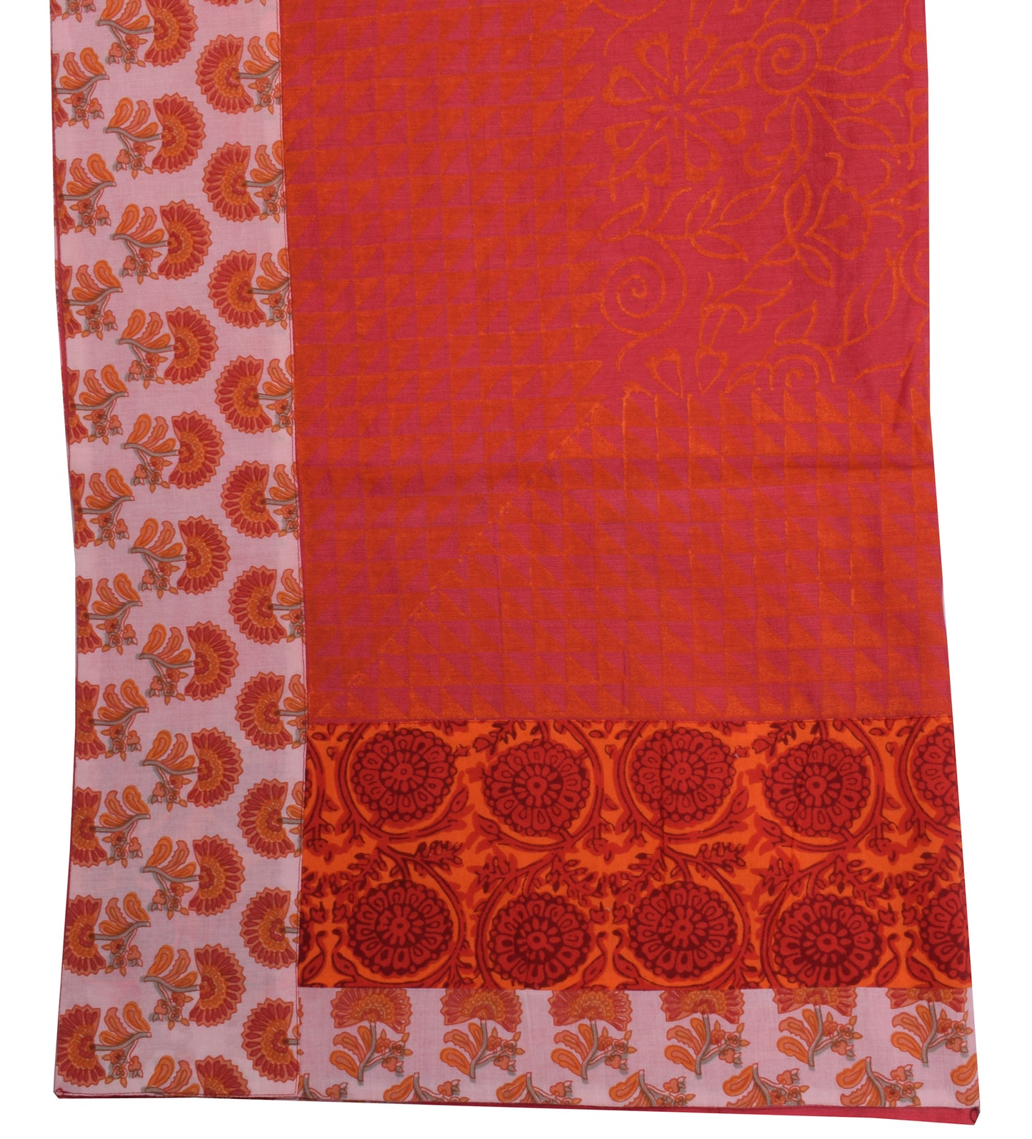 Sushila Vintage Indian Dupatta 100% Pure Cotton Printed Long Stole Hijab
