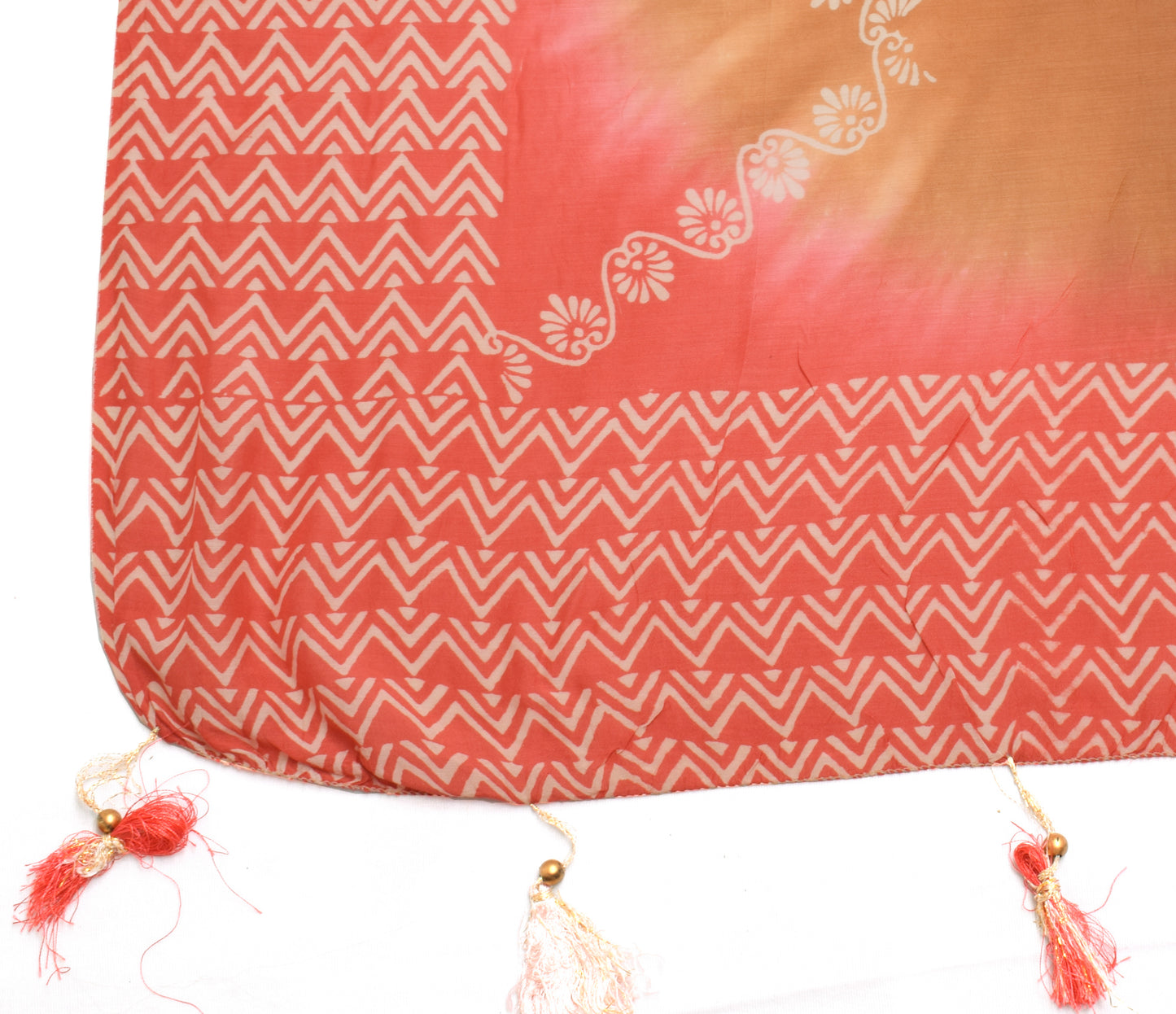 Sushila Vintage Indian Brown Dupatta Blend Silk Printed Long Stole Hijab Scarves