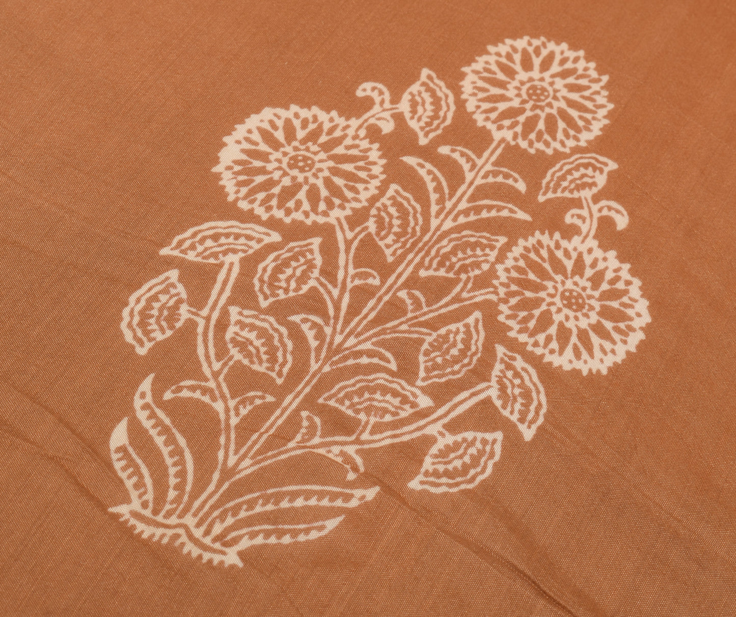 Sushila Vintage Indian Brown Dupatta Blend Silk Printed Long Stole Hijab Scarves