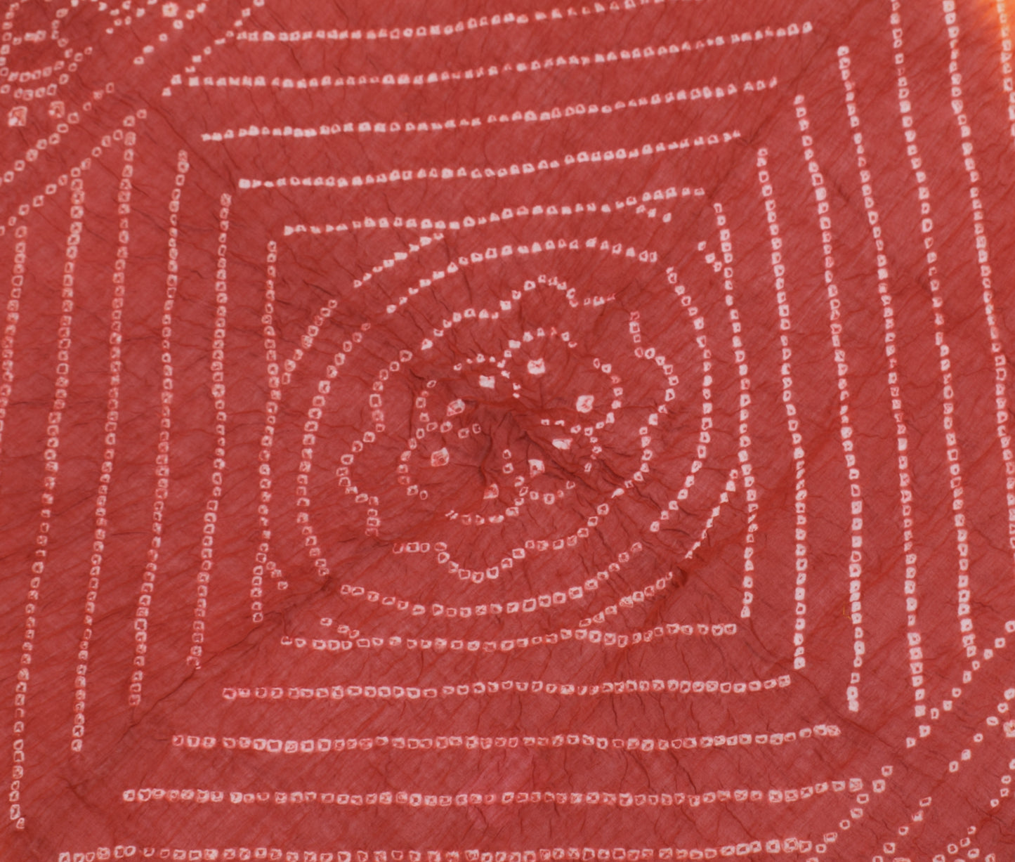 Sushila Vintage Orange Dupatta 100% Pure Cotton Bandhani Printed Long Stole Wrap