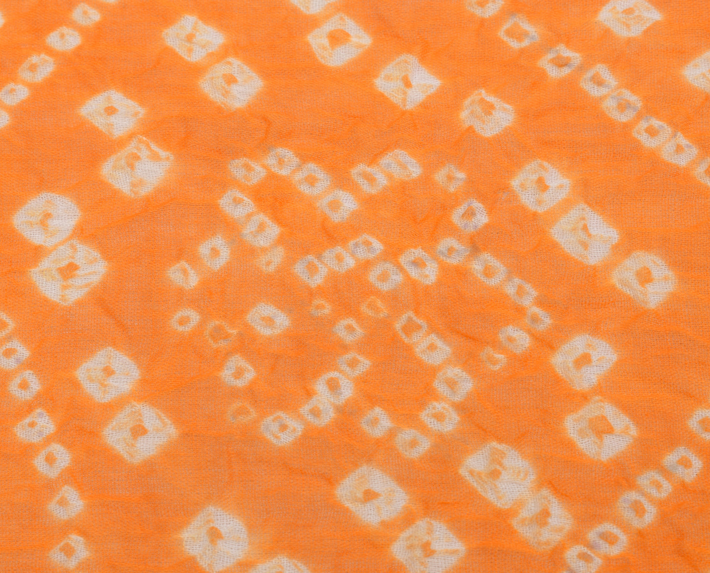 Sushila Vintage Orange Dupatta 100% Pure Cotton Bandhani Printed Long Stole Wrap