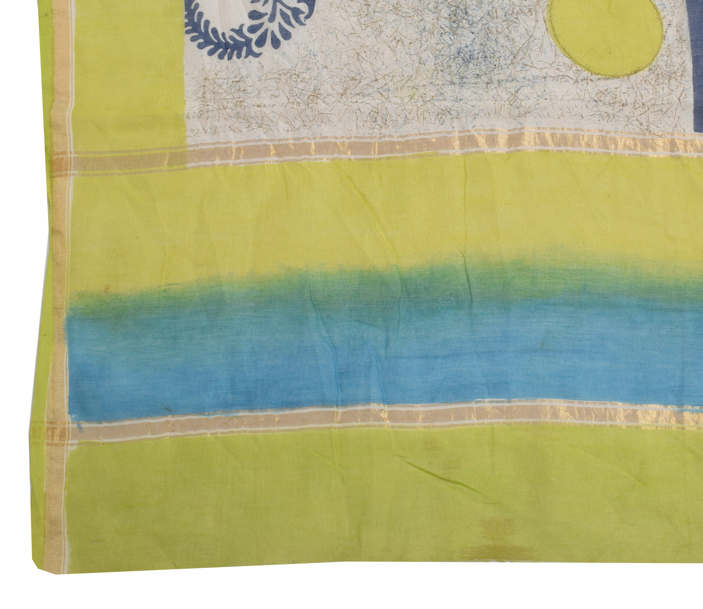 Sushila Vintage Cream Dupatta 100% Pure Cotton Printed Long Stole Veil Hijab