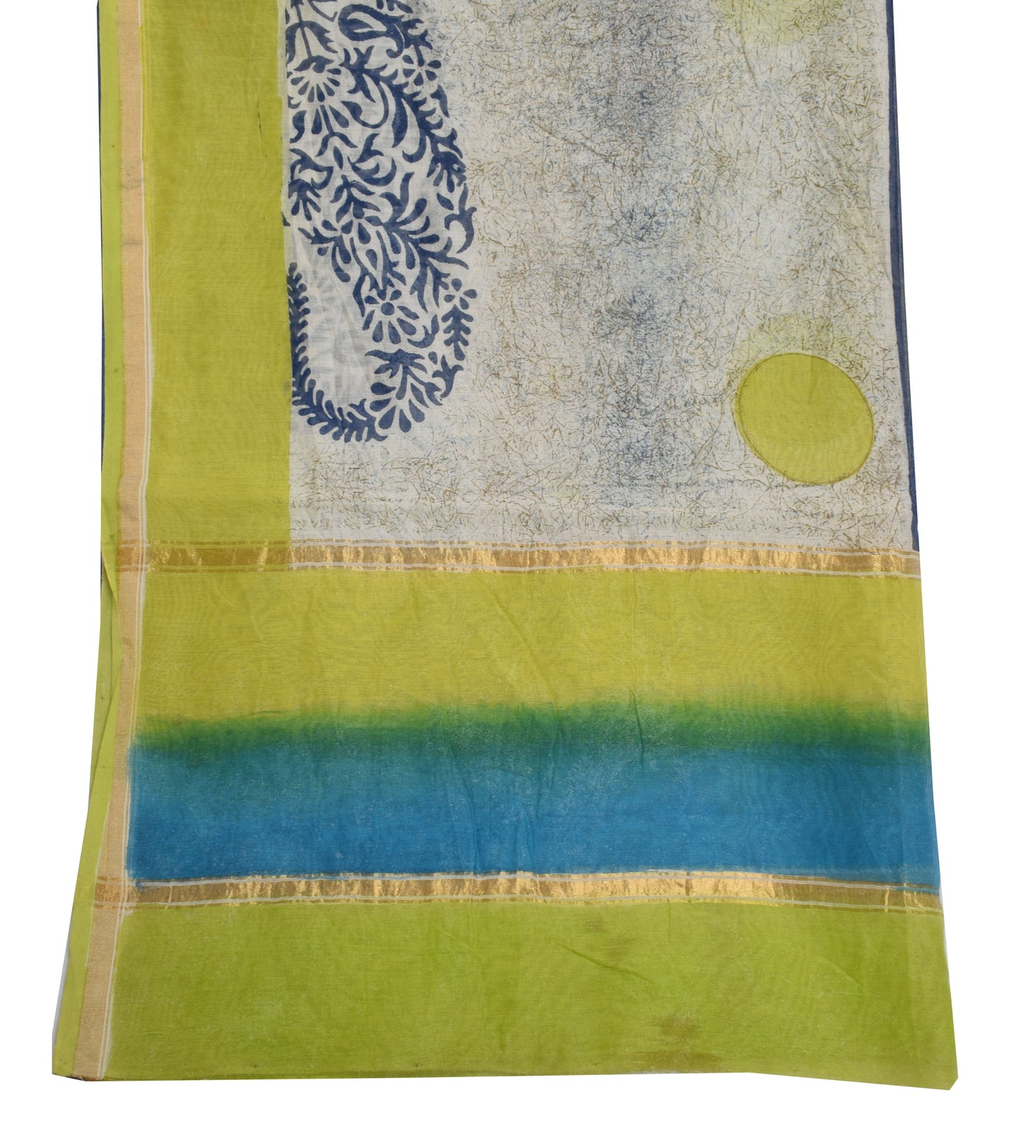 Sushila Vintage Cream Dupatta 100% Pure Cotton Printed Long Stole Veil Hijab